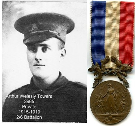 Arthur Towers And Medal