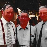 Clarrie Lindsay Reg Shaw Horace Proctor Labertouche Nov 1982 Photo courtesy Shirley Ralph