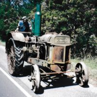 Reg Davis With 1928 Hart Parr Tractor