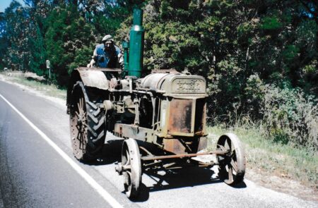 Reg Davis With 1928 Hart Parr Tractor