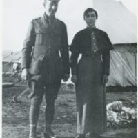 Nurse Mary Kennedy With Lieutenant Colonel Mclure At Mudros Xmas Eve 1916