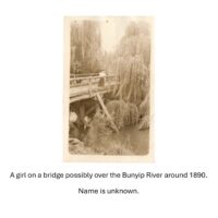 Girl On A Bridge, Possibly 1890s