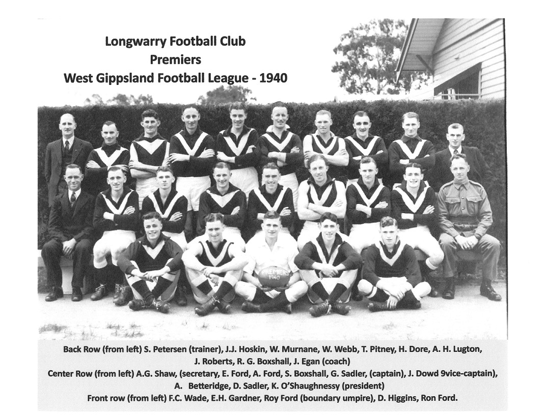 Longwarry Football Club Premiers 1940